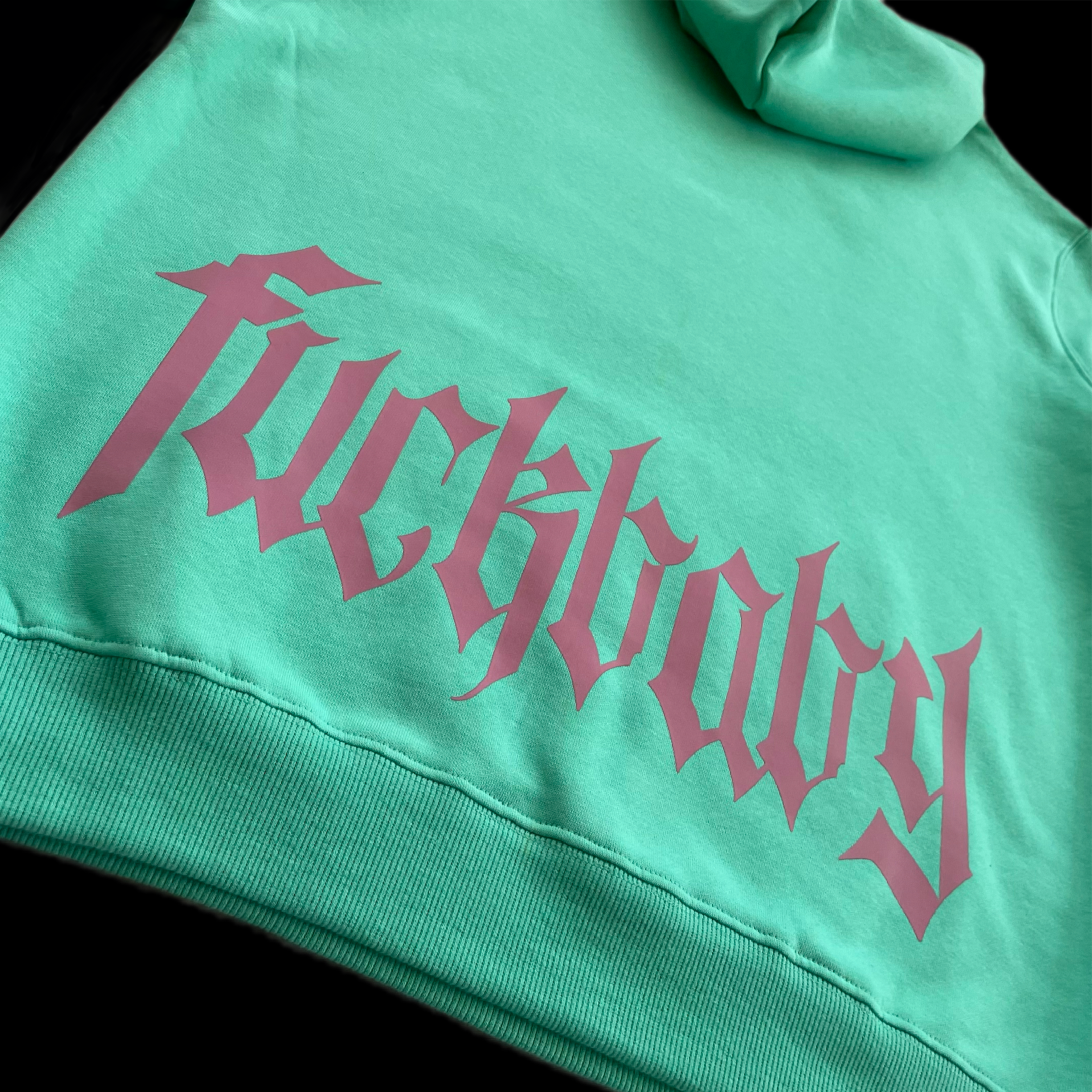 Poleron Hoddie, modelo ALL YOU NEED color verde menta