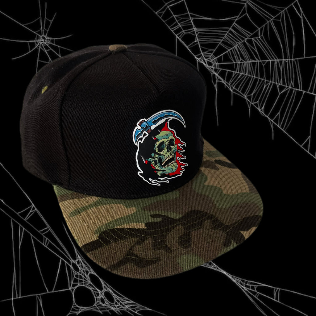 Gorra Jockey visera plana camuflada, modelo LA PARKA color negro