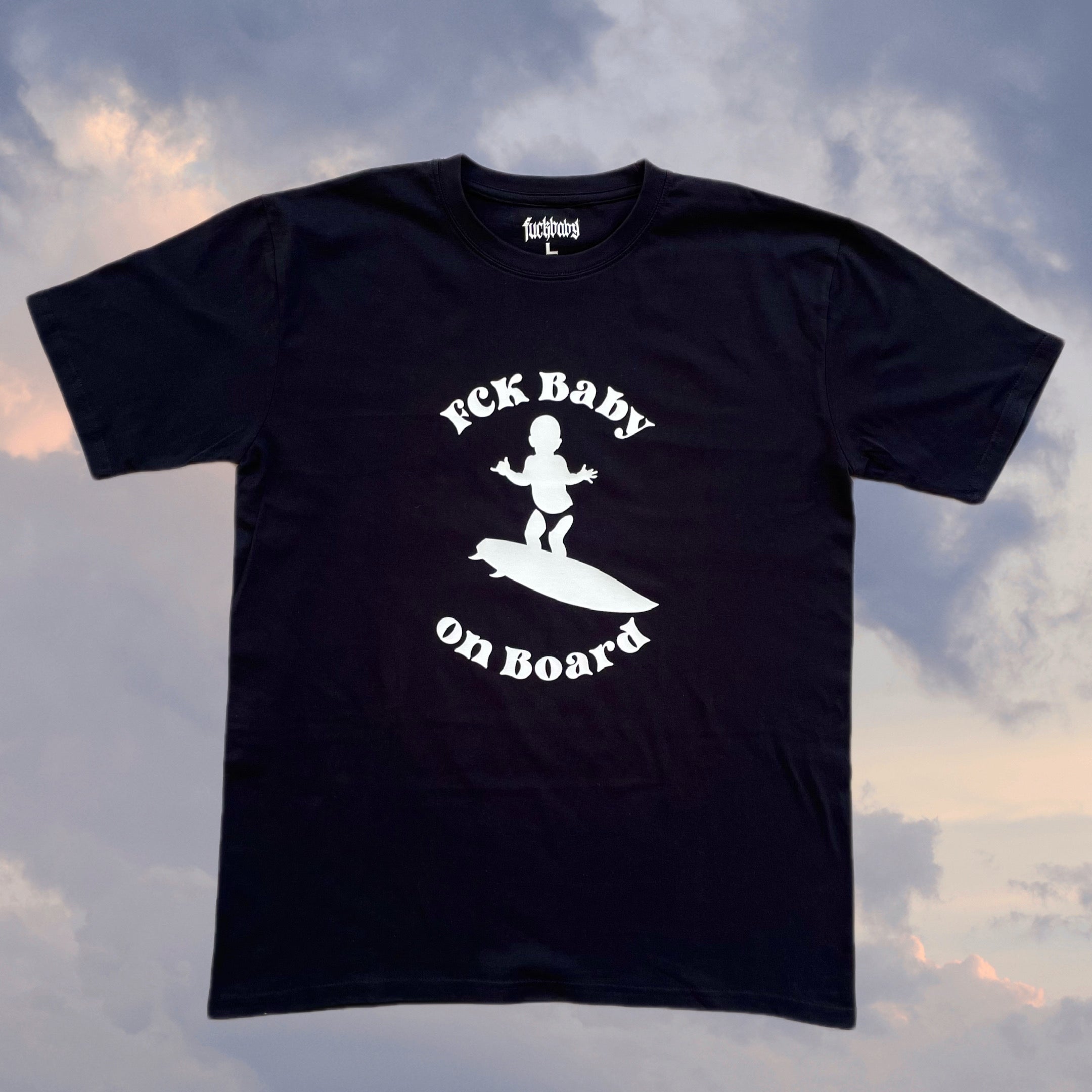 Polera BABY ON BOARD - Negra