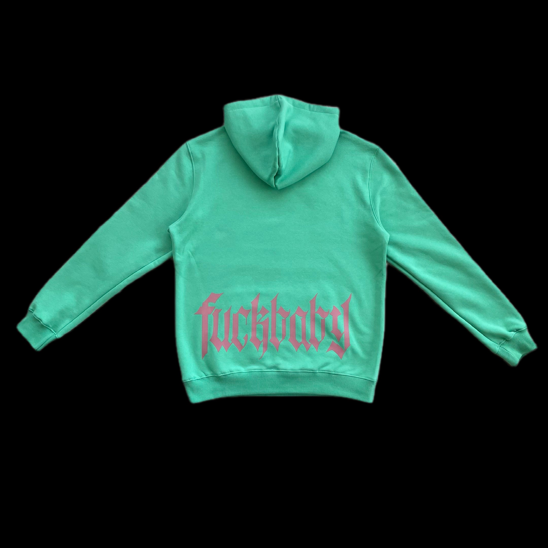Poleron Hoddie, modelo ALL YOU NEED color verde menta