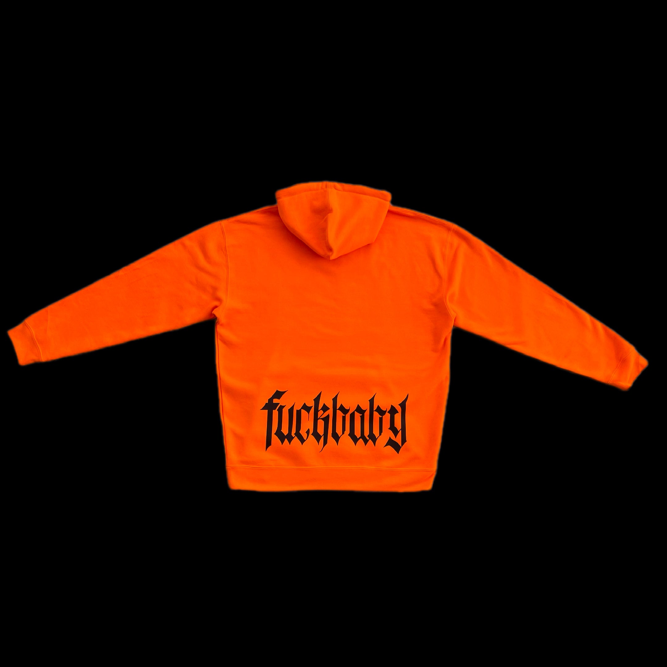 Poleron Hoodie modelo ALL YOU NEED color naranjo