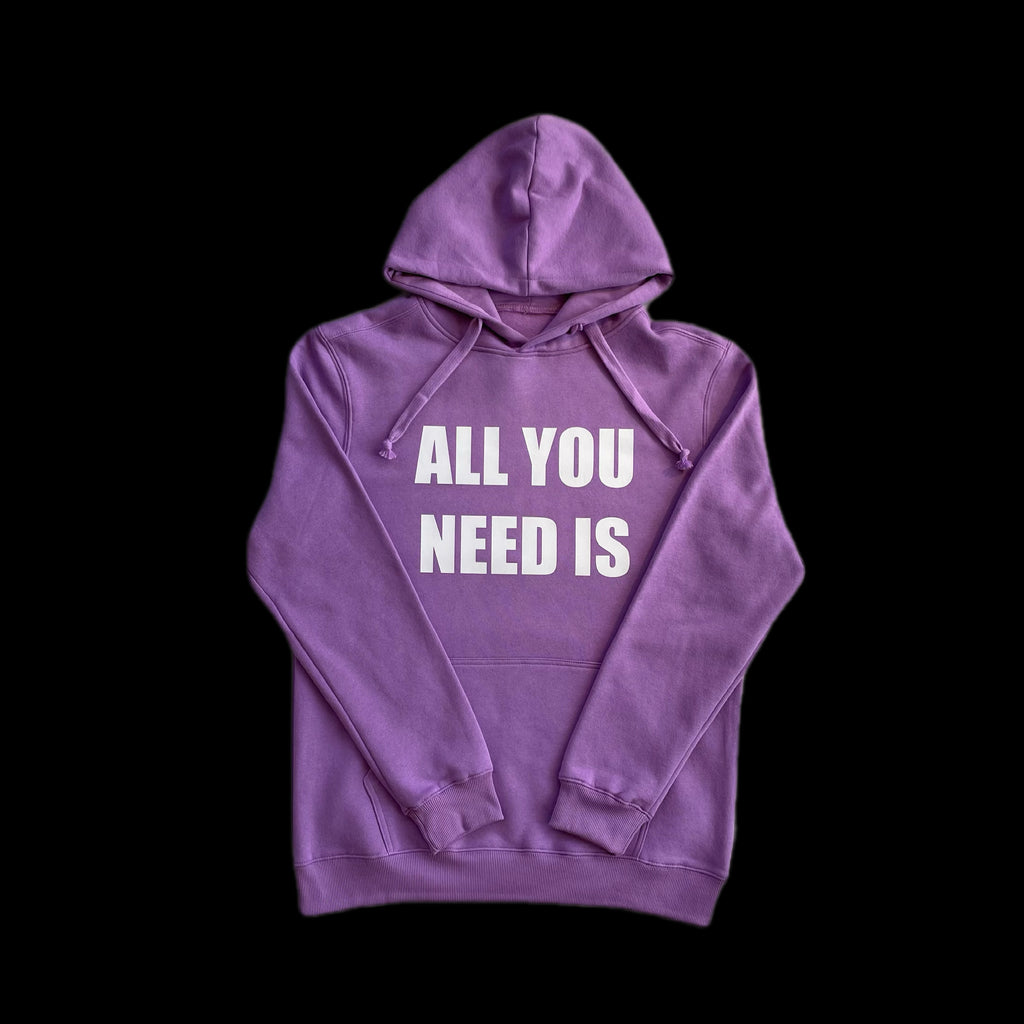 Poleron Hoodie modelo ALL YOU NEED color lila