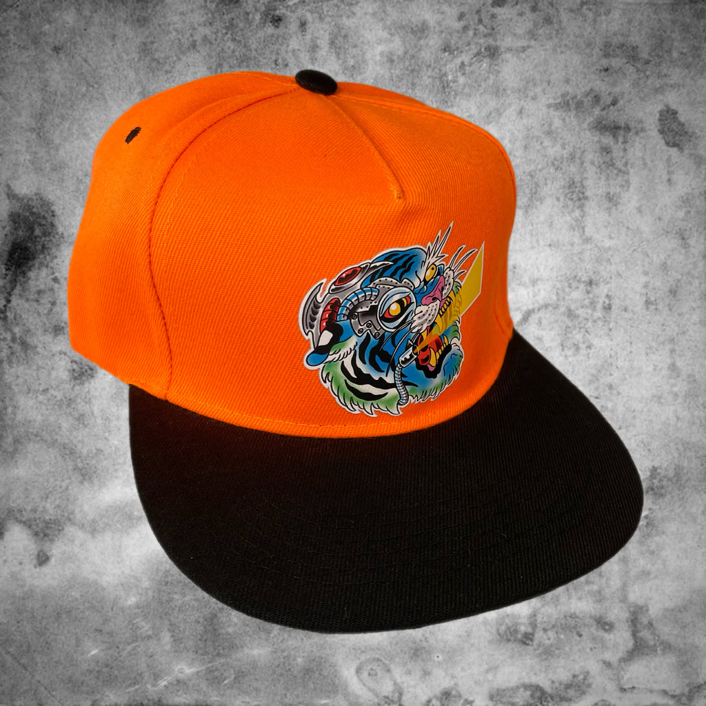Gorra Jockey CYBORG TIGER - Naranjo visera negra