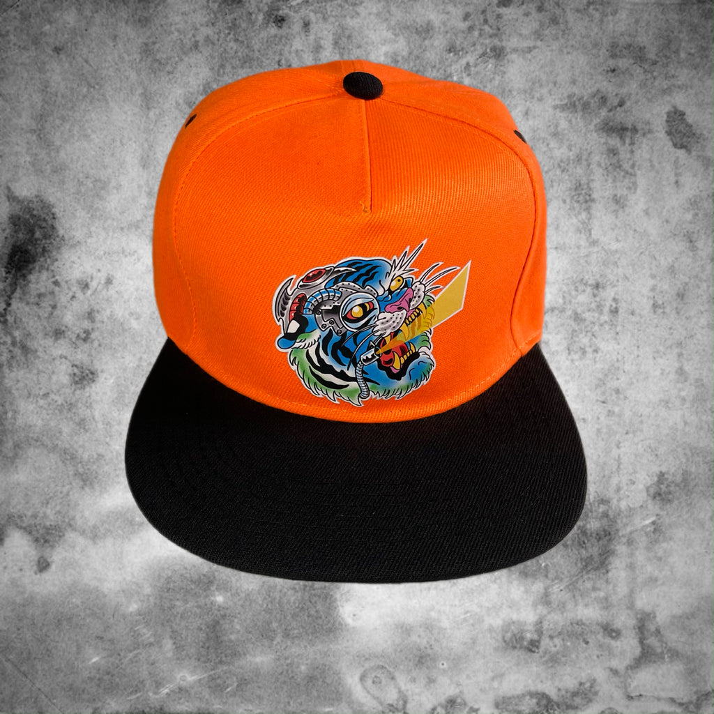 Gorra Jockey CYBORG TIGER - Naranjo visera negra