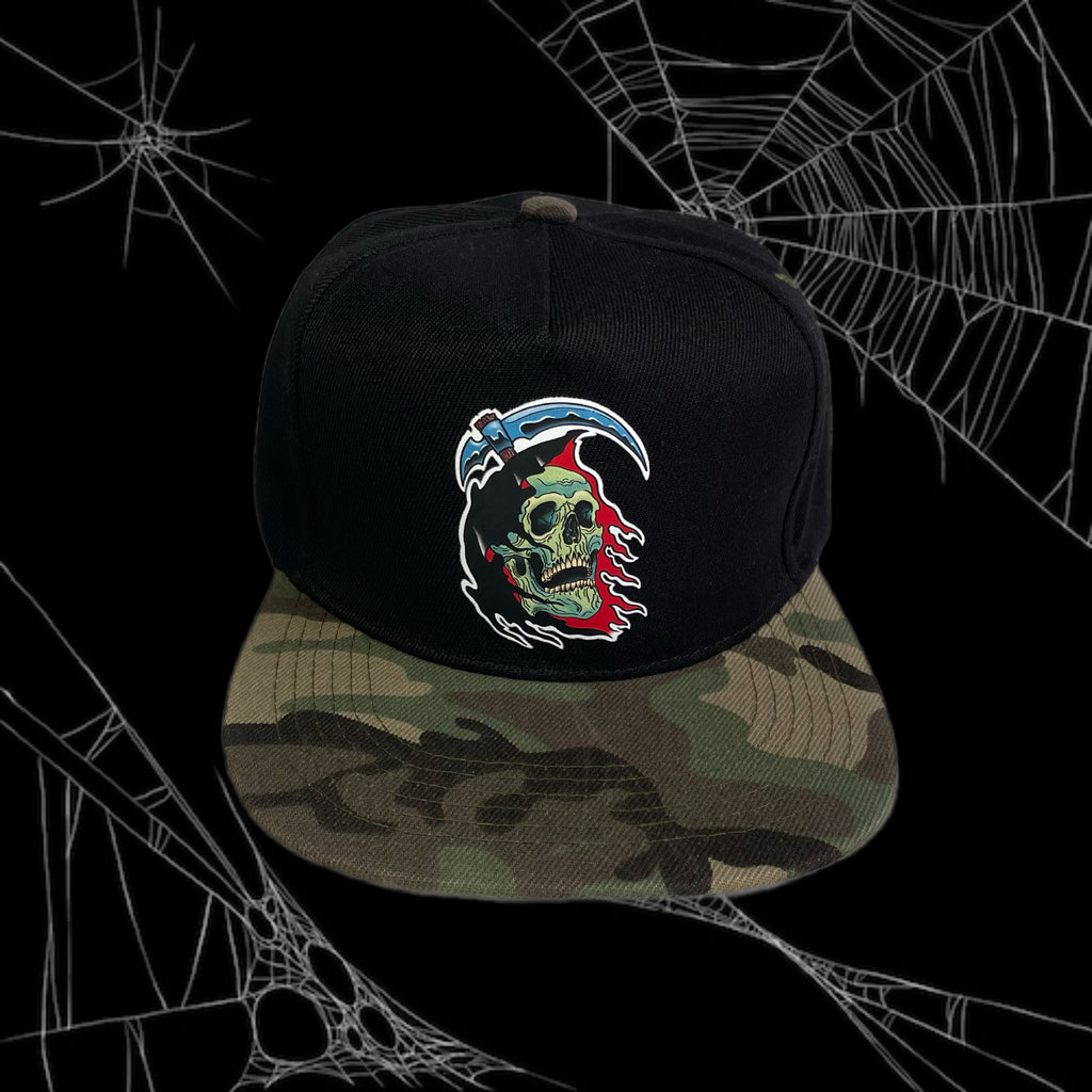 Gorra Jockey visera plana camuflada, modelo LA PARKA color negro
