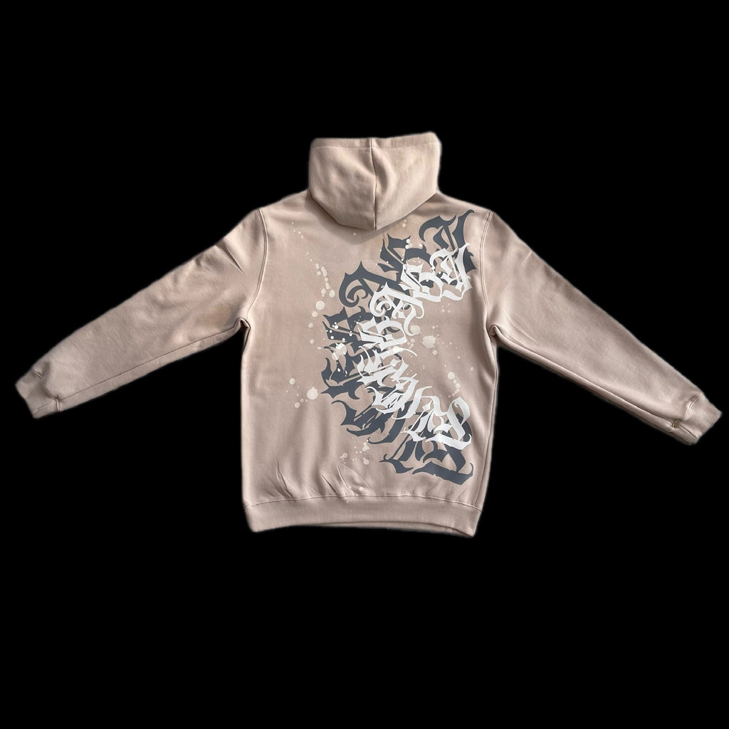 Poleron Hoddie modelo Mandala color beige